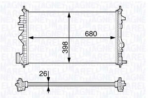 Imagine Radiator, racire motor MAGNETI MARELLI 350213141300