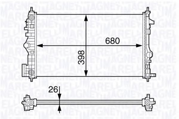 Imagine Radiator, racire motor MAGNETI MARELLI 350213141400