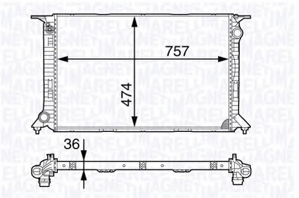 Imagine Radiator, racire motor MAGNETI MARELLI 350213141800