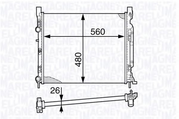 Imagine Radiator, racire motor MAGNETI MARELLI 350213142500