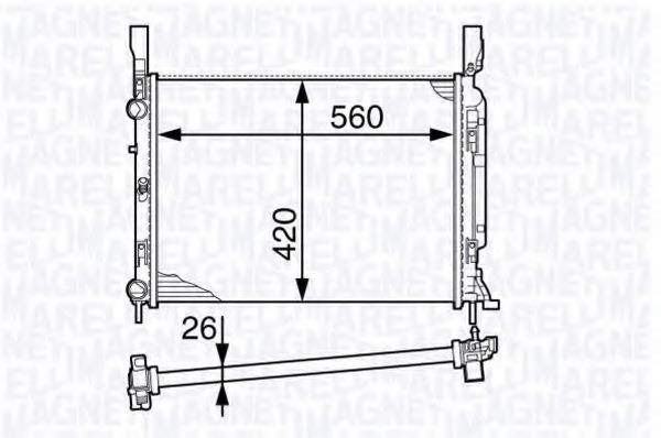 Imagine Radiator, racire motor MAGNETI MARELLI 350213142600