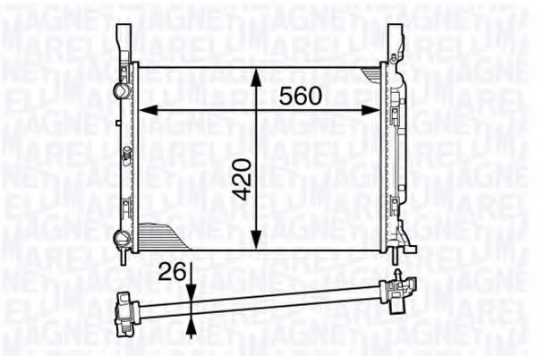 Imagine Radiator, racire motor MAGNETI MARELLI 350213142700