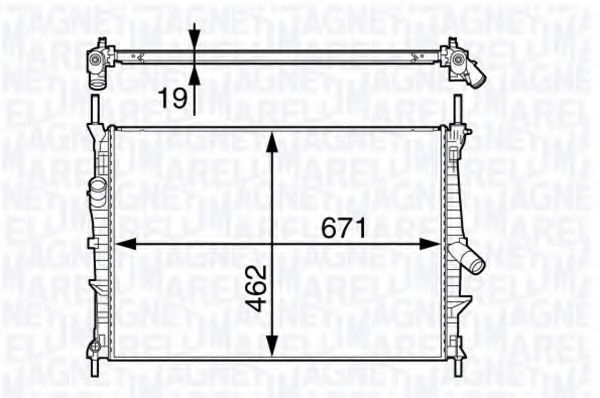 Imagine Radiator, racire motor MAGNETI MARELLI 350213143600