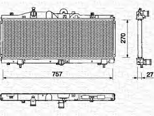 Imagine Radiator, racire motor MAGNETI MARELLI 350213145000