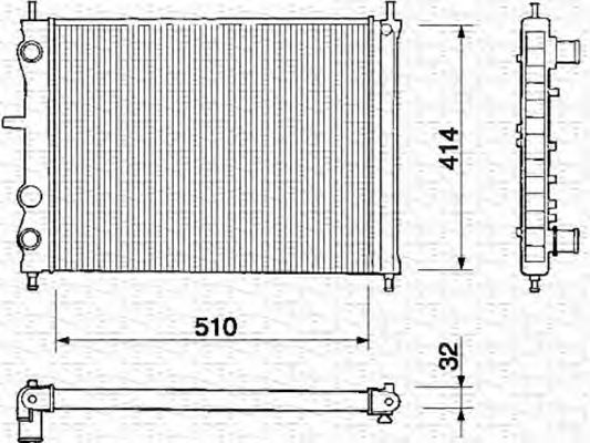 Imagine Radiator, racire motor MAGNETI MARELLI 350213150000