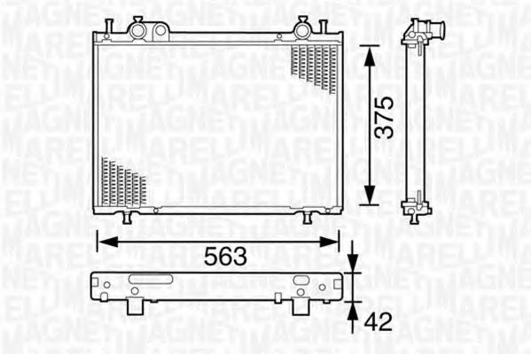 Imagine Radiator, racire motor MAGNETI MARELLI 350213153000