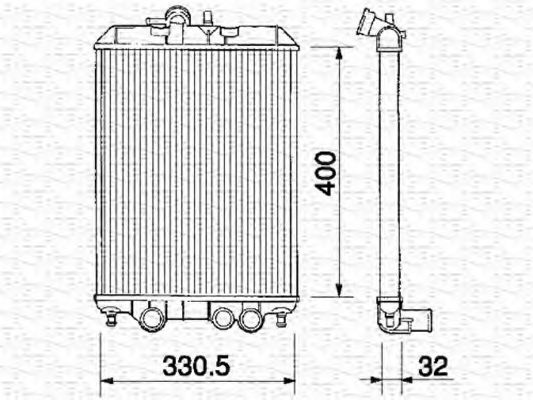 Imagine Radiator, racire motor MAGNETI MARELLI 350213155000