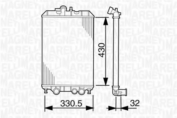 Imagine Radiator, racire motor MAGNETI MARELLI 350213156000