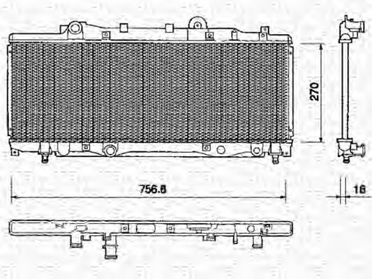 Imagine Radiator, racire motor MAGNETI MARELLI 350213157000