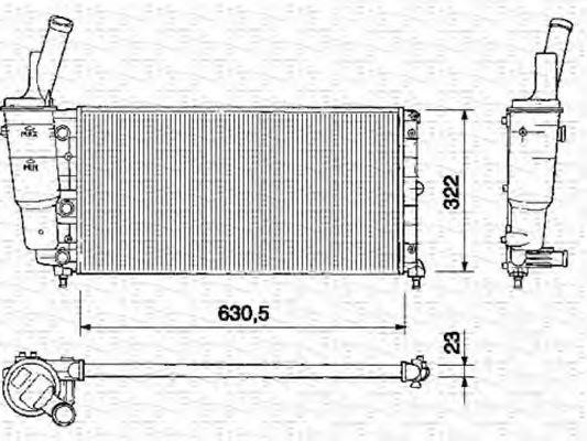 Imagine Radiator, racire motor MAGNETI MARELLI 350213161000