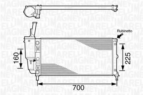 Imagine Radiator, racire motor MAGNETI MARELLI 350213161003