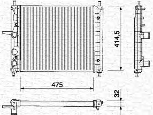 Imagine Radiator, racire motor MAGNETI MARELLI 350213163000