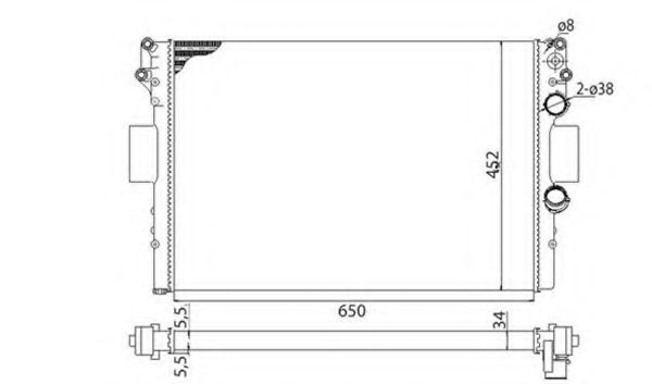 Imagine Radiator, racire motor MAGNETI MARELLI 350213170003