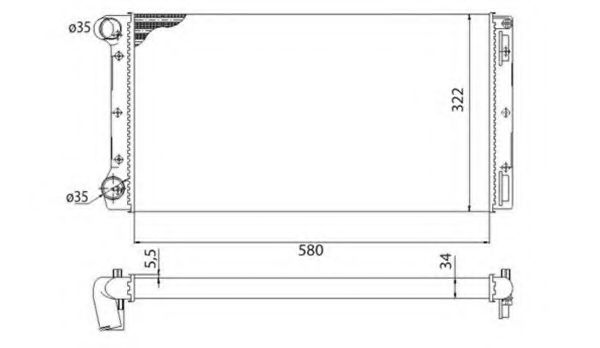 Imagine Radiator, racire motor MAGNETI MARELLI 350213172003