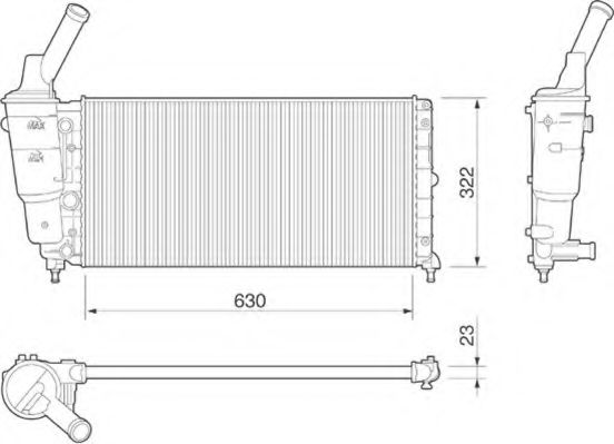 Imagine Radiator, racire motor MAGNETI MARELLI 350213177000