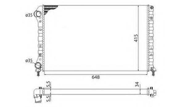 Imagine Radiator, racire motor MAGNETI MARELLI 350213178003