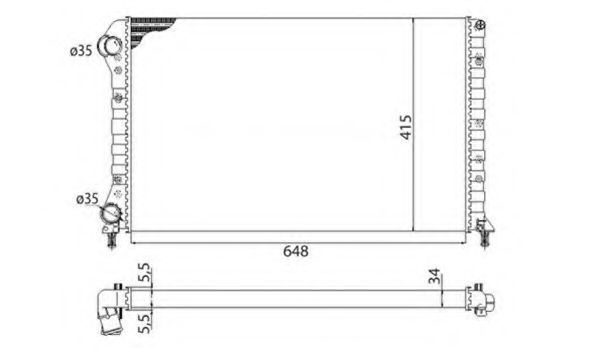 Imagine Radiator, racire motor MAGNETI MARELLI 350213179003