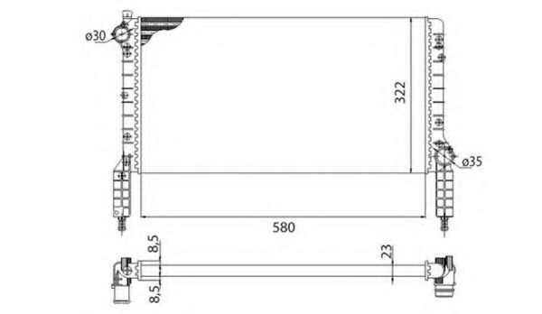 Imagine Radiator, racire motor MAGNETI MARELLI 350213180003