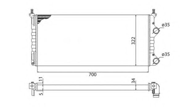 Imagine Radiator, racire motor MAGNETI MARELLI 350213192003