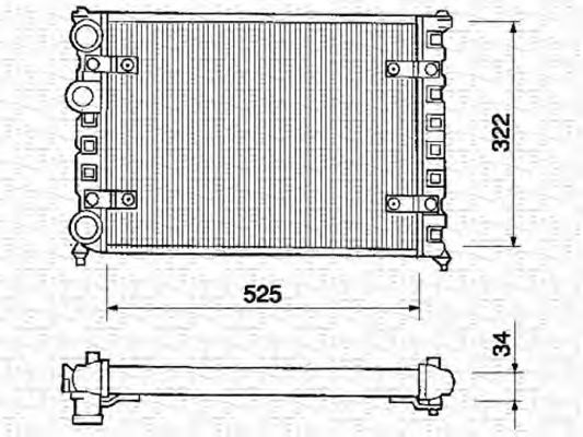 Imagine Radiator, racire motor MAGNETI MARELLI 350213233000