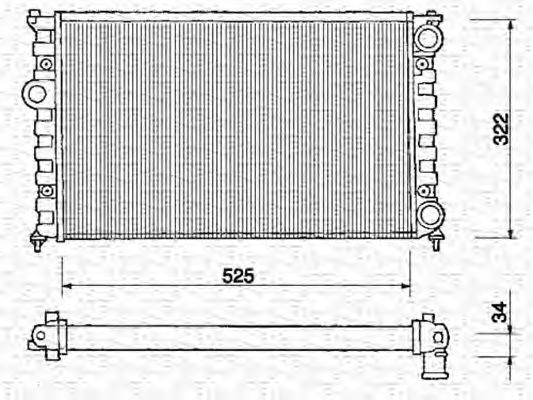 Imagine Radiator, racire motor MAGNETI MARELLI 350213234000