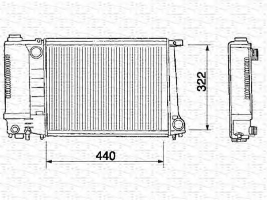 Imagine Radiator, racire motor MAGNETI MARELLI 350213240000