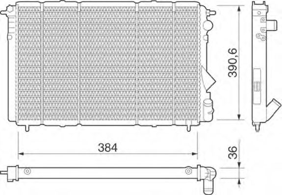 Imagine Radiator, racire motor MAGNETI MARELLI 350213252000