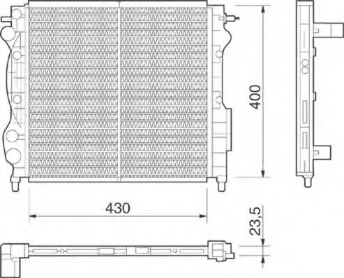 Imagine Radiator, racire motor MAGNETI MARELLI 350213255000