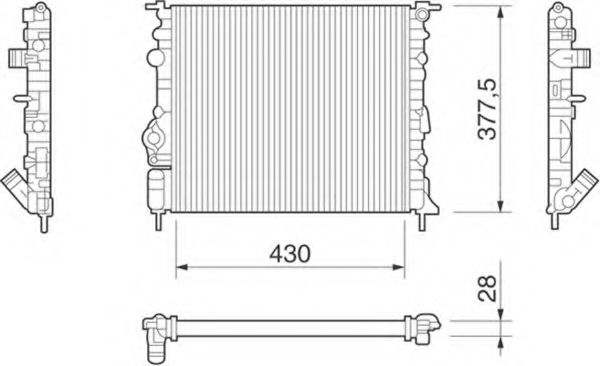 Imagine Radiator, racire motor MAGNETI MARELLI 350213261000