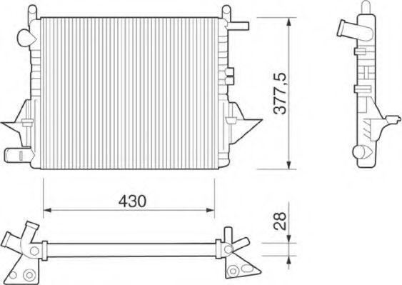 Imagine Radiator, racire motor MAGNETI MARELLI 350213265000