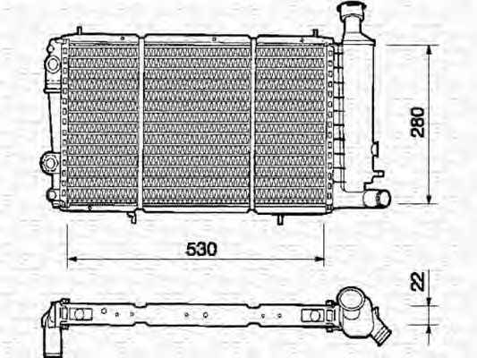 Imagine Radiator, racire motor MAGNETI MARELLI 350213310000