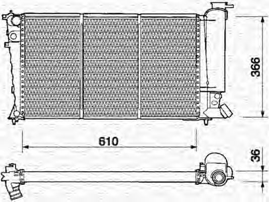 Imagine Radiator, racire motor MAGNETI MARELLI 350213312000