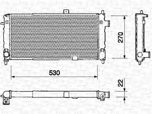 Imagine Radiator, racire motor MAGNETI MARELLI 350213324000