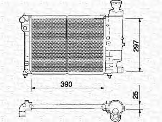 Imagine Radiator, racire motor MAGNETI MARELLI 350213328000