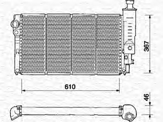 Imagine Radiator, racire motor MAGNETI MARELLI 350213341000