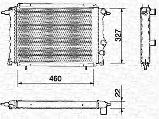 Imagine Radiator, racire motor MAGNETI MARELLI 350213358000