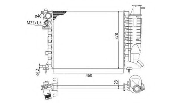 Imagine Radiator, racire motor MAGNETI MARELLI 350213373003