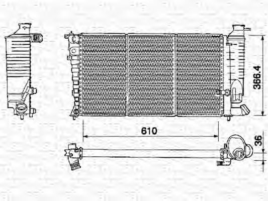 Imagine Radiator, racire motor MAGNETI MARELLI 350213376000