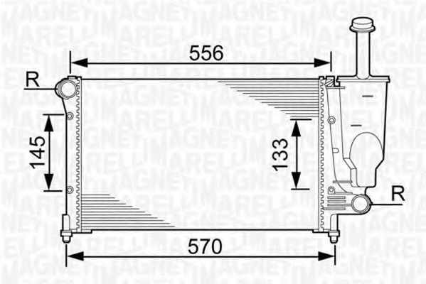 Imagine Radiator, racire motor MAGNETI MARELLI 350213381000