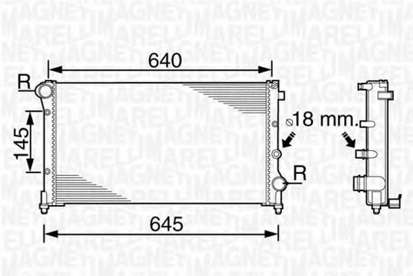 Imagine Radiator, racire motor MAGNETI MARELLI 350213383000