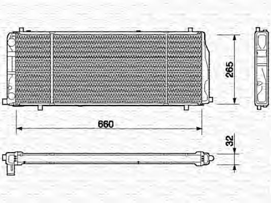 Imagine Radiator, racire motor MAGNETI MARELLI 350213405000