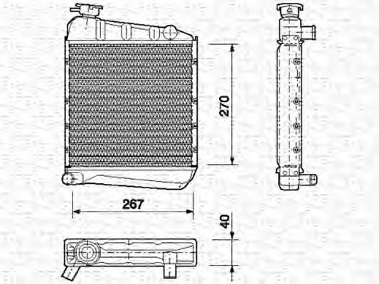 Imagine Radiator, racire motor MAGNETI MARELLI 350213409000