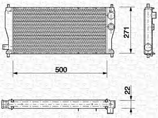 Imagine Radiator, racire motor MAGNETI MARELLI 350213411000