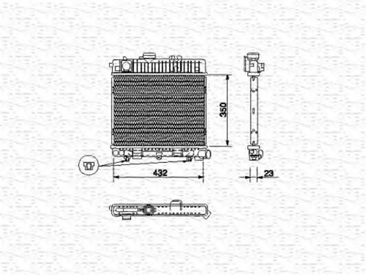 Imagine Radiator, racire motor MAGNETI MARELLI 350213437000