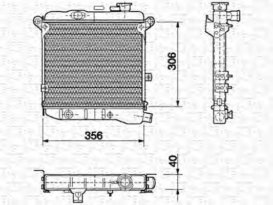 Imagine Radiator, racire motor MAGNETI MARELLI 350213451000