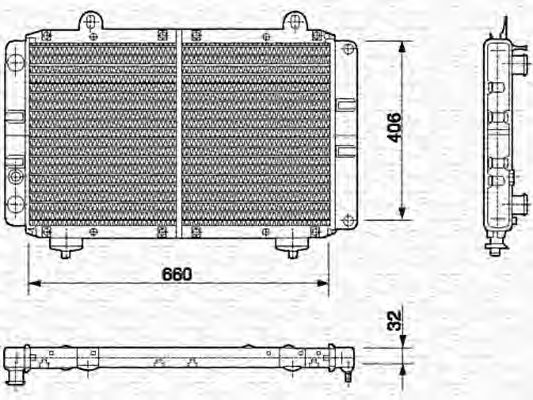 Imagine Radiator, racire motor MAGNETI MARELLI 350213453000