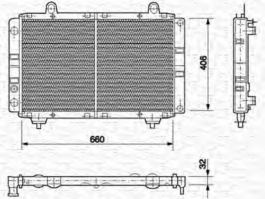 Imagine Radiator, racire motor MAGNETI MARELLI 350213454000