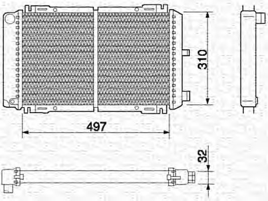 Imagine Radiator, racire motor MAGNETI MARELLI 350213460000