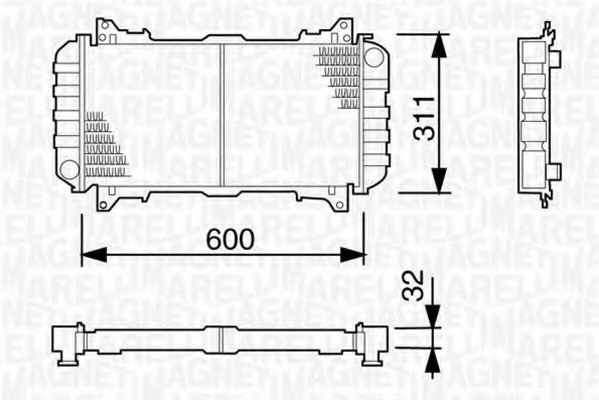 Imagine Radiator, racire motor MAGNETI MARELLI 350213479000