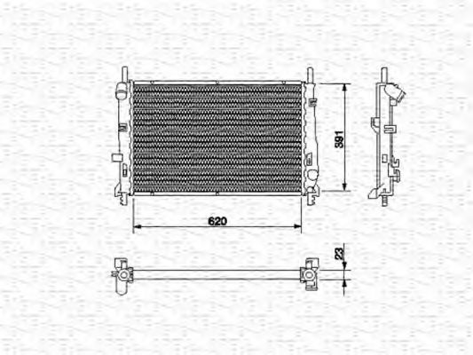 Imagine Radiator, racire motor MAGNETI MARELLI 350213510000